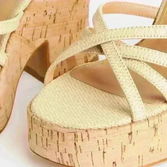 H&M Wedge Heel Sandals Tan Boho - Picture 5 of 14